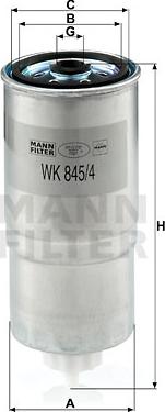 Mann-Filter WK 845/4 - Yanacaq filtri www.furqanavto.az
