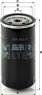 Mann-Filter WK 845/8 - Yanacaq filtri furqanavto.az