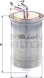 Mann-Filter WK 845/3 - Yanacaq filtri furqanavto.az