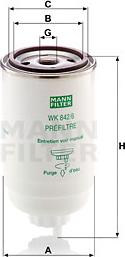Mann-Filter WK 842/6 - Yanacaq filtri furqanavto.az