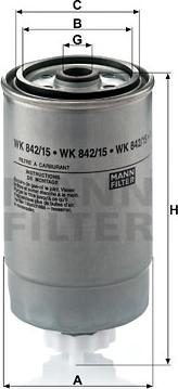 Mann-Filter WK 842/15 - Yanacaq filtri furqanavto.az