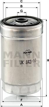 Mann-Filter WK 842/10 - Yanacaq filtri www.furqanavto.az