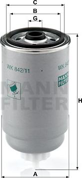 Mann-Filter WK 842/11 - Yanacaq filtri www.furqanavto.az