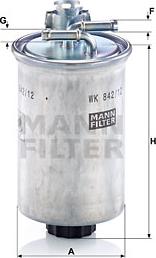 Mann-Filter WK 842/12 x - Yanacaq filtri furqanavto.az