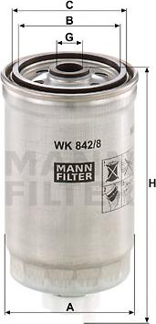 Mann-Filter WK 842/8 - Yanacaq filtri furqanavto.az