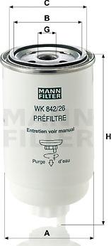 Mann-Filter WK 842/26 - Yanacaq filtri furqanavto.az