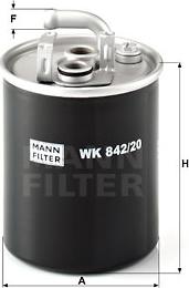 Mann-Filter WK 842/20 - Yanacaq filtri furqanavto.az