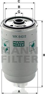 Mann-Filter WK 842/2 - Yanacaq filtri furqanavto.az