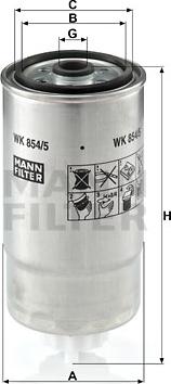 Mann-Filter WK 854/5 - Yanacaq filtri furqanavto.az