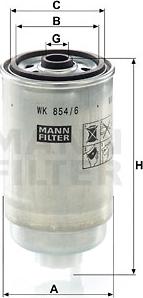 Mann-Filter WK 854/6 - Yanacaq filtri furqanavto.az