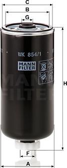 Mann-Filter WK 854/1 - Yanacaq filtri furqanavto.az