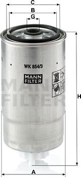 Mann-Filter WK 854/3 - Yanacaq filtri furqanavto.az