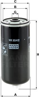 Mann-Filter WK 854/2 - Yanacaq filtri furqanavto.az