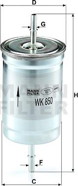Mann-Filter WK 850 - Yanacaq filtri furqanavto.az