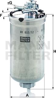 Mann-Filter WK 853/12 - Yanacaq filtri furqanavto.az