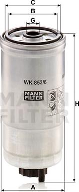 Mann-Filter WK 853/8 - Yanacaq filtri furqanavto.az