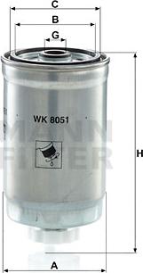 Mann-Filter WK 8051 - Yanacaq filtri furqanavto.az