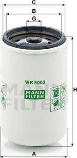 Mann-Filter WK 8003 x - Yanacaq filtri www.furqanavto.az