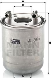Mann-Filter WK8016X - Yanacaq filtri furqanavto.az