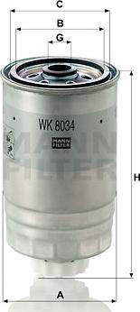 Mann-Filter WK8034 - Yanacaq filtri furqanavto.az