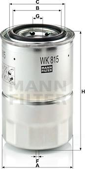 Mann-Filter WK 815 x - Yanacaq filtri www.furqanavto.az