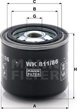 Mann-Filter WK 811/86 - Yanacaq filtri furqanavto.az