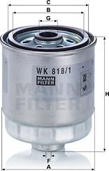 Mann-Filter WK 818/1 - Yanacaq filtri furqanavto.az