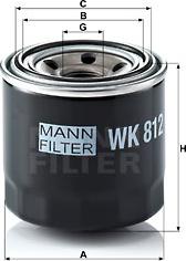 Mann-Filter WK 812 - Yanacaq filtri furqanavto.az
