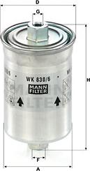 Mann-Filter WK 830/6 x - Yanacaq filtri furqanavto.az