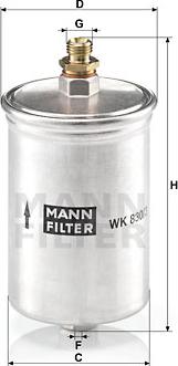 Mann-Filter WK 830/3 - Yanacaq filtri furqanavto.az