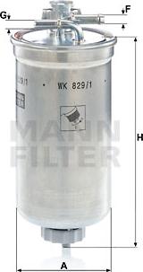 Mann-Filter WK 829/1 x - Yanacaq filtri furqanavto.az