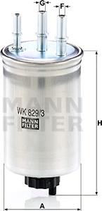 Mann-Filter WK 829/3 - Yanacaq filtri furqanavto.az