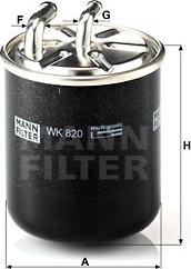 Mann-Filter WK 820 - Yanacaq filtri furqanavto.az