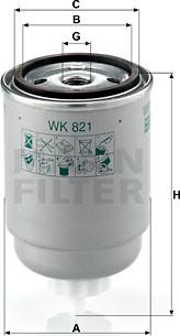 Mann-Filter WK 821 - Yanacaq filtri www.furqanavto.az
