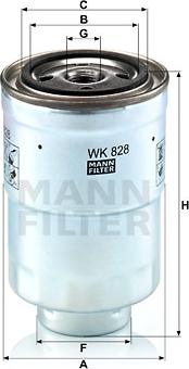 Mann-Filter WK 828 x - Yanacaq filtri www.furqanavto.az