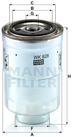 Mann-Filter WK 828 - Yanacaq filtri furqanavto.az