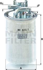 Mann-Filter WK823/1 - Yanacaq filtri furqanavto.az