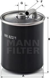 Mann-Filter WK 822/1 - Yanacaq filtri furqanavto.az