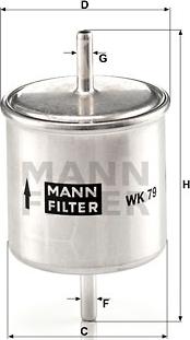 Mann-Filter WK 79 - Yanacaq filtri furqanavto.az