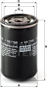 Mann-Filter WK 719/6 - Yanacaq filtri furqanavto.az