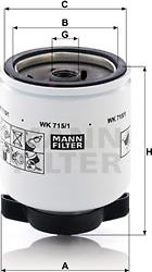 Mann-Filter WK 715/1 - Yanacaq filtri furqanavto.az