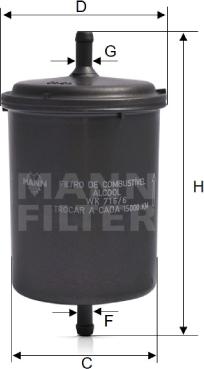 Mann-Filter WK 716/6 - Yanacaq filtri furqanavto.az