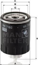 Mann-Filter WK 718/2 - Yanacaq filtri furqanavto.az