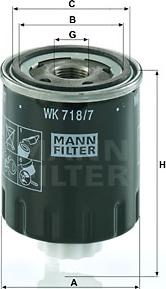 Mann-Filter WK 718/7 - Yanacaq filtri www.furqanavto.az