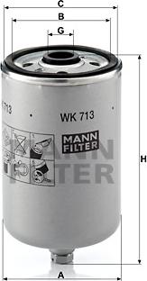 Mann-Filter WK 713 - Yanacaq filtri furqanavto.az