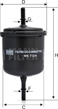 Mann-Filter WK 712/4 - Yanacaq filtri furqanavto.az