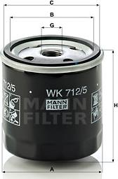 Mann-Filter WK 712/5 - Yanacaq filtri furqanavto.az