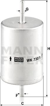 Mann-Filter WK 730/5 - Yanacaq filtri furqanavto.az