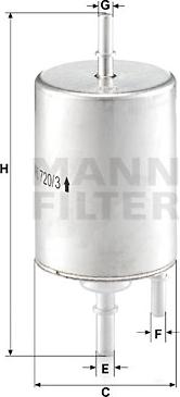 Mann-Filter WK720/3 - Yanacaq filtri furqanavto.az