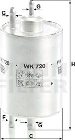 Mann-Filter WK 720 - Yanacaq filtri furqanavto.az